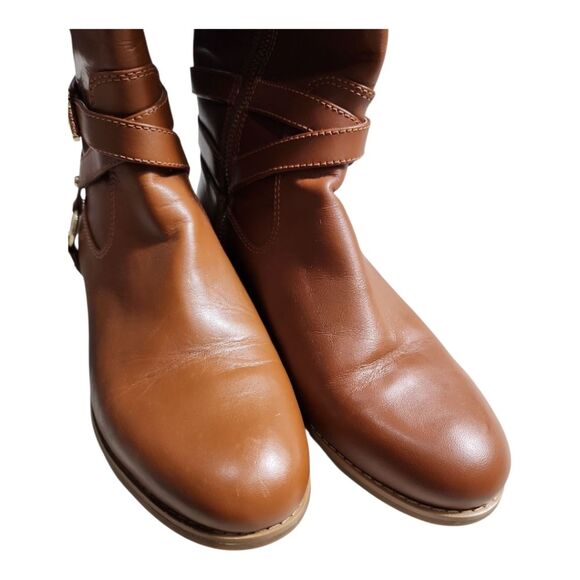 Michael Kors Leather Boots Women Sz 8 Brown Quiet Luxury Office Western Fall EUC - Picture 5 of 7